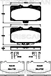 Triscan 8110 68181 - Гальмівні колодки, дискові гальма autozip.com.ua