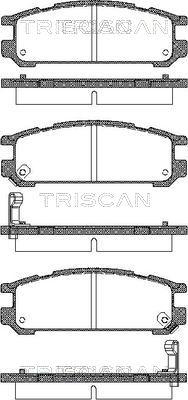 Triscan 8110 68171 - Гальмівні колодки, дискові гальма autozip.com.ua