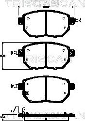 Triscan 8110 68178 - Гальмівні колодки, дискові гальма autozip.com.ua