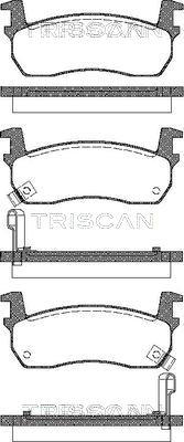Triscan 8110 14927 - Гальмівні колодки, дискові гальма autozip.com.ua