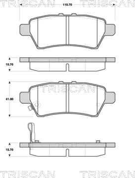 Triscan 8110 14045 - Гальмівні колодки, дискові гальма autozip.com.ua