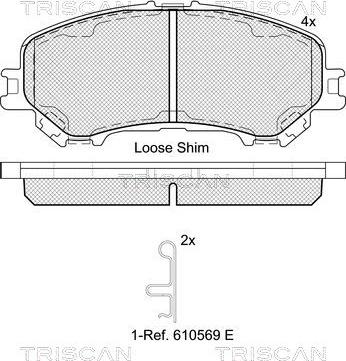 Triscan 8110 14064 - Гальмівні колодки, дискові гальма autozip.com.ua