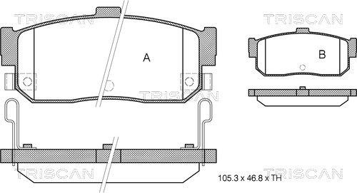 Triscan 8110 14018 - Гальмівні колодки, дискові гальма autozip.com.ua