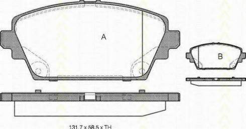 Triscan 8110 14020 - Гальмівні колодки, дискові гальма autozip.com.ua