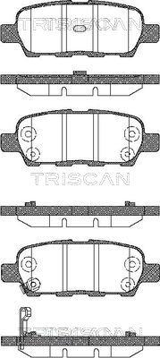 Triscan 8110 14022 - Гальмівні колодки, дискові гальма autozip.com.ua