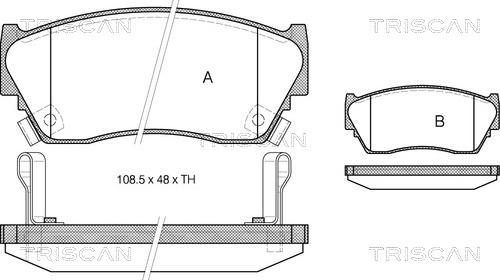 Triscan 8110 14155 - Гальмівні колодки, дискові гальма autozip.com.ua