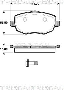 Triscan 8110 15044 - Гальмівні колодки, дискові гальма autozip.com.ua