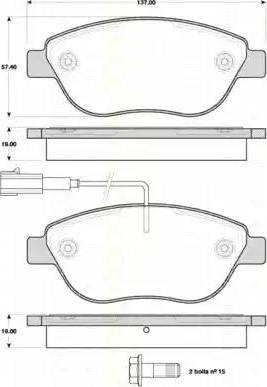 Triscan 8110 15046 - Гальмівні колодки, дискові гальма autozip.com.ua