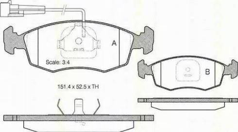 Triscan 8110 15009 - Гальмівні колодки, дискові гальма autozip.com.ua