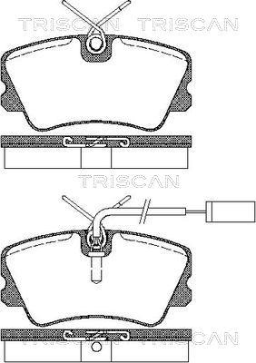 Triscan 8110 15014 - Гальмівні колодки, дискові гальма autozip.com.ua