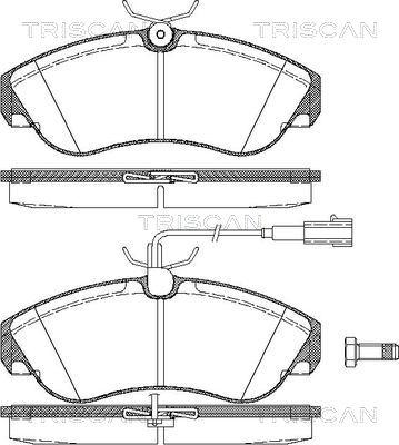 Triscan 8110 15017 - Гальмівні колодки, дискові гальма autozip.com.ua