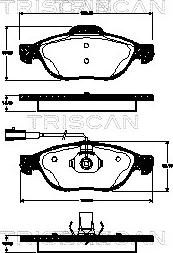 Triscan 8110 15039 - Гальмівні колодки, дискові гальма autozip.com.ua