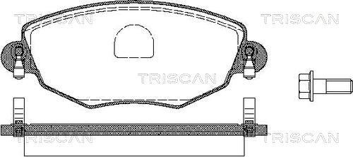 Triscan 8110 16005 - Гальмівні колодки, дискові гальма autozip.com.ua