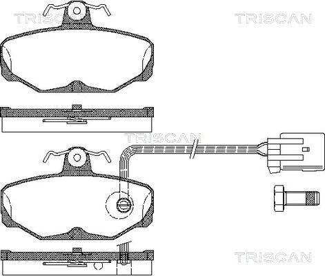Triscan 8110 16164 - Гальмівні колодки, дискові гальма autozip.com.ua