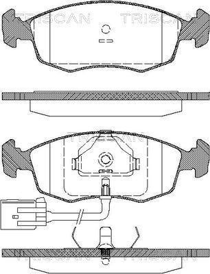 Triscan 8110 16163 - Гальмівні колодки, дискові гальма autozip.com.ua