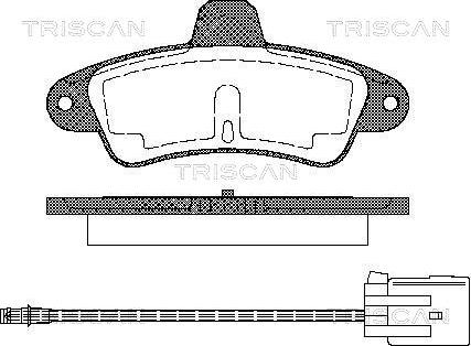 Triscan 8110 16162 - Гальмівні колодки, дискові гальма autozip.com.ua