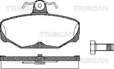 Triscan 8110 16869 - Гальмівні колодки, дискові гальма autozip.com.ua