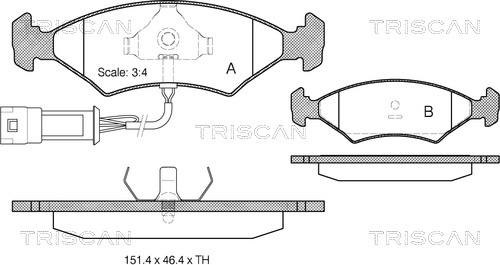 Triscan 8110 16801 - Гальмівні колодки, дискові гальма autozip.com.ua