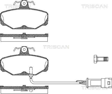 Triscan 8110 16827 - Гальмівні колодки, дискові гальма autozip.com.ua