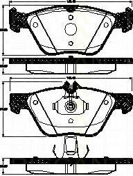 Triscan 8110 10553 - Гальмівні колодки, дискові гальма autozip.com.ua