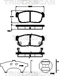 Triscan 8110 10552 - Гальмівні колодки, дискові гальма autozip.com.ua