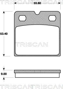 Triscan 8110 10569 - Гальмівні колодки, стояночні дискові гальма autozip.com.ua