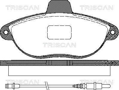 Triscan 8110 10501 - Гальмівні колодки, дискові гальма autozip.com.ua