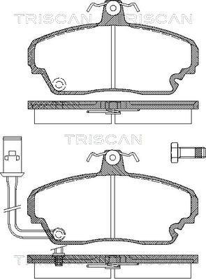 Triscan 8110 10508 - Гальмівні колодки, дискові гальма autozip.com.ua