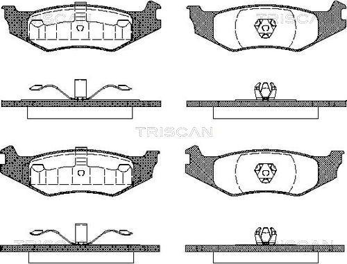 Triscan 8110 10519 - Гальмівні колодки, дискові гальма autozip.com.ua