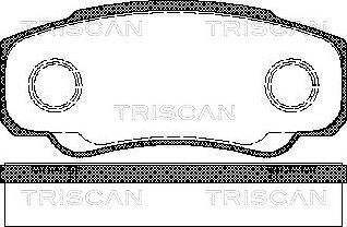 Triscan 8110 10533 - Гальмівні колодки, дискові гальма autozip.com.ua