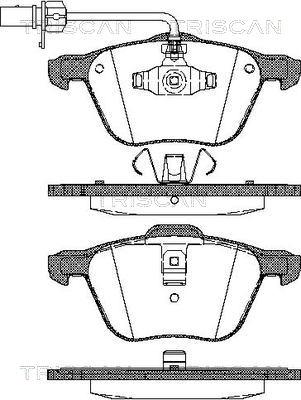 Triscan 8110 10525 - Гальмівні колодки, дискові гальма autozip.com.ua