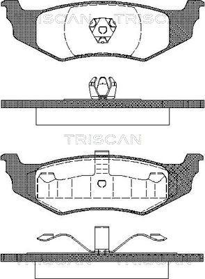 Triscan 8110 10520 - Гальмівні колодки, дискові гальма autozip.com.ua