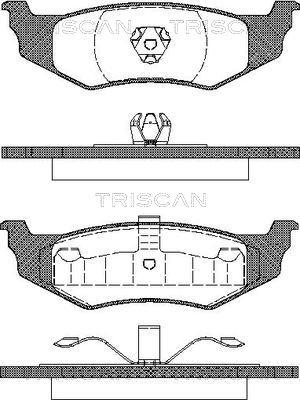 Triscan 8110 10521 - Гальмівні колодки, дискові гальма autozip.com.ua