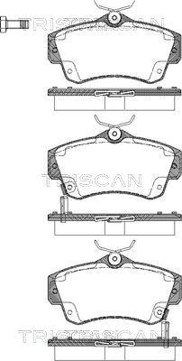 Triscan 8110 10522 - Гальмівні колодки, дискові гальма autozip.com.ua