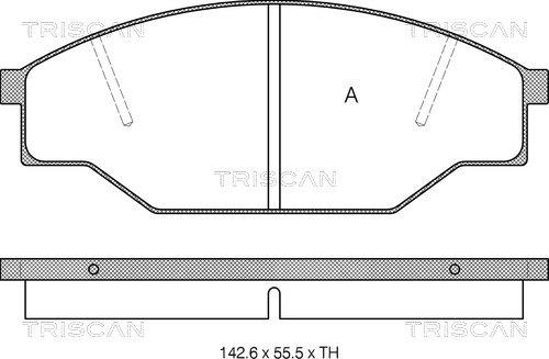 Triscan 8110 10005 - Гальмівні колодки, дискові гальма autozip.com.ua