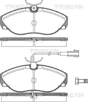 Triscan 8110 10020 - Гальмівні колодки, дискові гальма autozip.com.ua