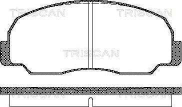 Triscan 8110 10834 - Гальмівні колодки, дискові гальма autozip.com.ua