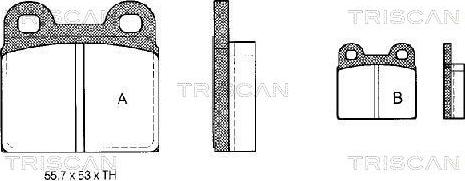 Triscan 8110 10202 - Гальмівні колодки, дискові гальма autozip.com.ua