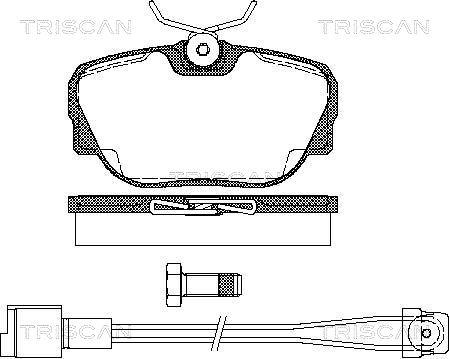 Triscan 8110 11949 - Гальмівні колодки, дискові гальма autozip.com.ua