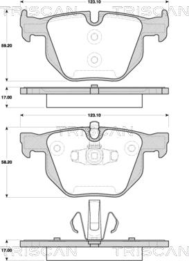 Triscan 8110 11030 - Гальмівні колодки, дискові гальма autozip.com.ua