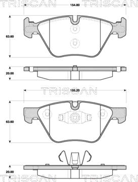 Triscan 8110 11029 - Гальмівні колодки, дискові гальма autozip.com.ua