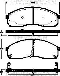 Triscan 8110 18019 - Гальмівні колодки, дискові гальма autozip.com.ua