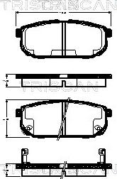 Triscan 8110 18014 - Гальмівні колодки, дискові гальма autozip.com.ua