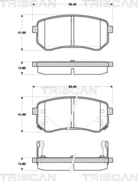 Triscan 8110 18018 - Гальмівні колодки, дискові гальма autozip.com.ua