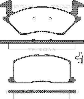 Triscan P0232302 - Гальмівні колодки, дискові гальма autozip.com.ua