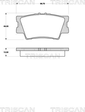 Triscan 8110 13069 - Гальмівні колодки, дискові гальма autozip.com.ua