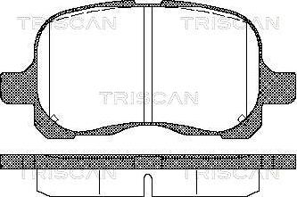 Triscan 8110 13020 - Гальмівні колодки, дискові гальма autozip.com.ua
