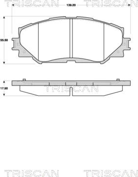 Triscan 8110 13070 - Гальмівні колодки, дискові гальма autozip.com.ua