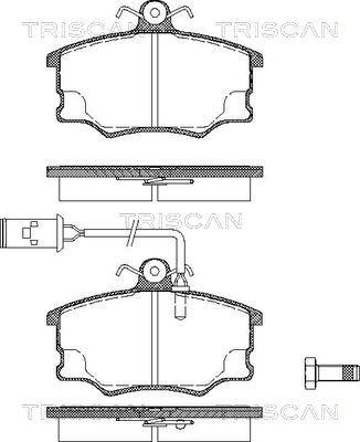 Triscan 8110 12956 - Гальмівні колодки, дискові гальма autozip.com.ua