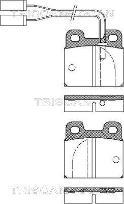 Triscan 8110 12008 - Гальмівні колодки, дискові гальма autozip.com.ua